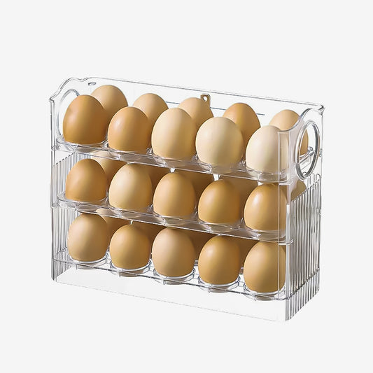 Egg Holder for Fridge, Clear Plastic Egg Dispenser