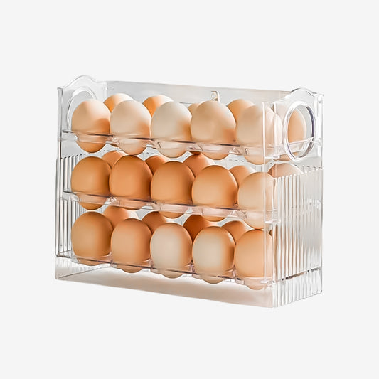 Egg Holder for Fridge, Clear Plastic Egg Dispenser